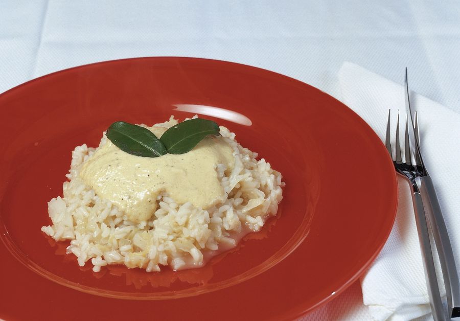 Risotto de couve e de queijo