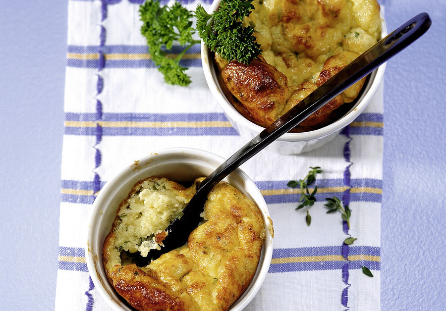 Souflé de queijo e ervas